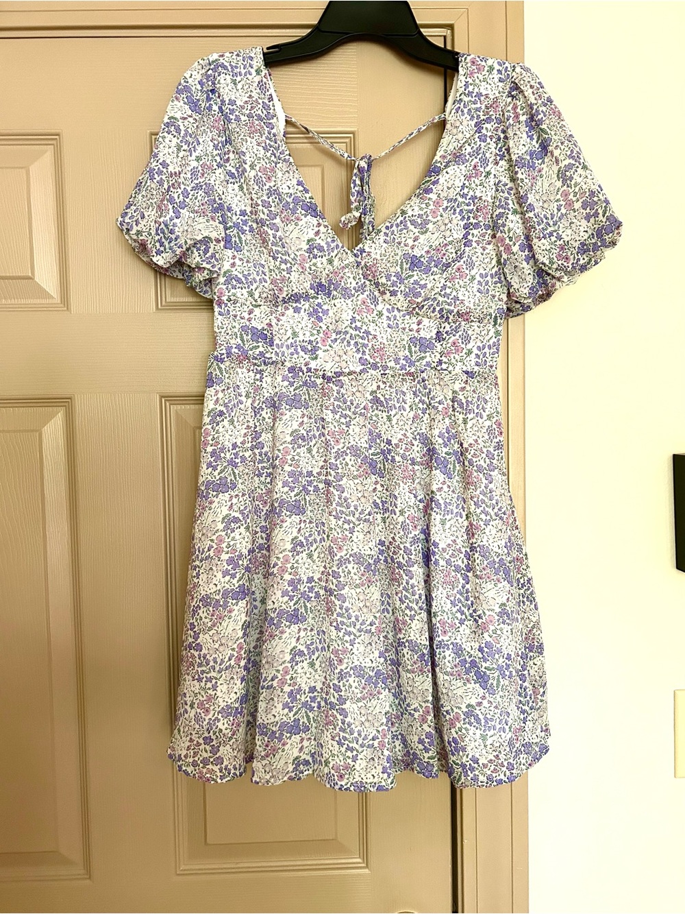 Altar'd State Lavender and White Floral Slip Dress